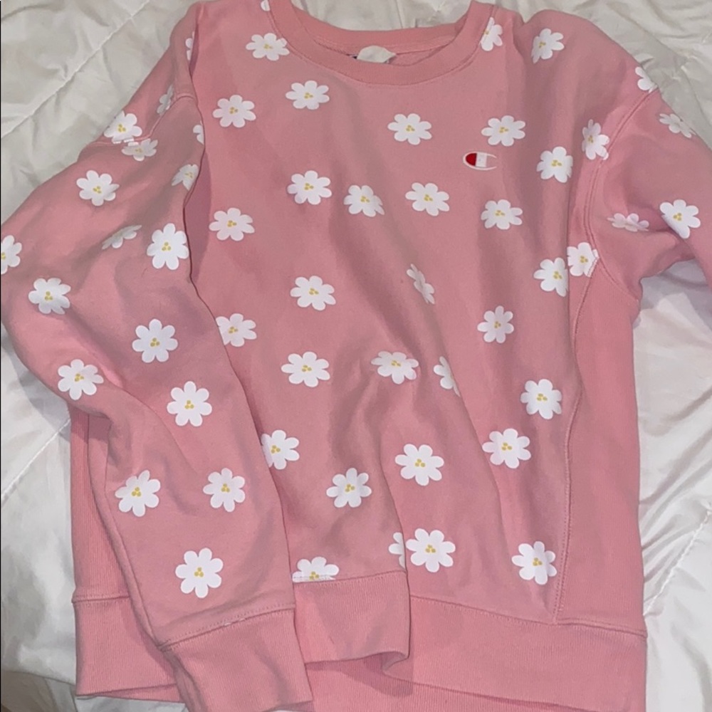 PINK DAISY CHAMPION CREWNECK